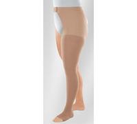 Juzo Soft Calza Monocollant Sinistra con Cintura Punta Aperta 18-21 mmHg per Trattamento degli Edemi Colore Mandorla Taglia S, 1 Pezzo