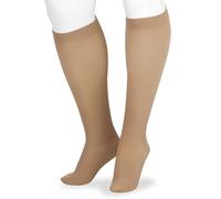 Juzo Soft Knee High With Silicone Dot Band 20-30mmHg Closed Toe, II, Beige by Juzo