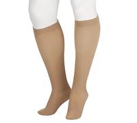 Juzo Soft Knee High With Silicone Dot Band 30-40mmHg Closed Toe, III, Beige by Juzo