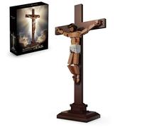 JVAVNE Blocchi da costruzione di Gesù e croce, 588 pezzi, personaggi di Gesù, mattoncini da costruzione creativi, figura cristiana modello, giocattolo da costruzione, regalo per adulti