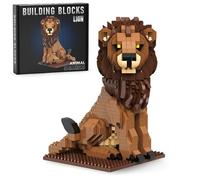JVAVNE Set di mattoncini da costruzione a forma di animali, 1020 pezzi, a forma di leone, mini mattoncini a morsetto, creativi, per la casa e l'ufficio, idea regalo per adolescenti e adulti