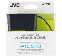 JVC Adattatore AC 110V/240V, 50/60Hz, DC 5.2V 1A per caricare videocamere, Nero