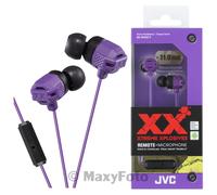 JVC AURICOLARE STEREO XTREME XPLOSIVES BASS MICROFONO HA-FR02-R VIOLA 78E660A