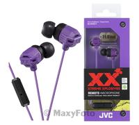 JVC AURICOLARE STEREO XTREME XPLOSIVES BASS MICROFONO HA-FR02-R VIOLA 7912FBA