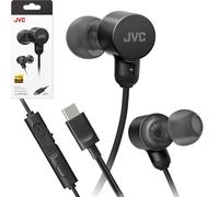 JVC Auricolari con cavo USB-C, isolamento acustico, DAC, audio ad alta risoluzione, microfono integrato con silenziatore, comodi auricolari in silicone, telecomando a 3 pulsanti, plug & play, cavo da