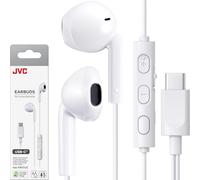 JVC Auricolari con cavo USB-C, senza ritardo per video e giochi, DAC integrato riduce il rumore e migliora la qualità del suono, driver al neodimio diametro 10,7 mm - HAFR17UCW (bianco)