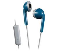 JVC Blue and Grey Sweat and Splash Proof Retro Earbuds with Microphone and Remot
