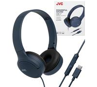 JVC Cuffie over-ear con cavo USB-C con microfono - Comodi padiglioni, chiamate chiare, audio bilanciato - pieghevoli, leggere, anti-groviglio, ideali per lavoro, studio, viaggi