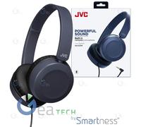 JVC CUFFIE PIEGHEVOLI SOVRAURALI LEGGERE TELECOMANDO MICROFONO HA-S31M-A-E BLU