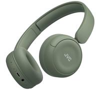 JVC Cuffie wireless HA-S59W-G con batteria da 50 ore, cuscinetti auricolari morbidi, design pieghevole, Bluetooth 5.3, Multipoint, App -EQ e microfono - Verde opaco
