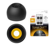 JVC EPFX10 - Set di 4 auricolari a spirale, dimensioni da piccola a grande, adatti a molti modelli JVC (medio-grande)