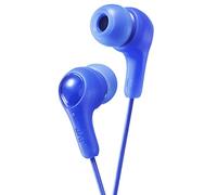JVC Gumy - Auricolari in-ear con confezione di carta, suono potente, vestibilità comoda e sicura, auricolari in silicone S/M/L - HAFX7AN (blu)