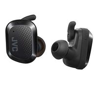 JVC HA-AE5T - Cuffie wireless con Bluetooth, controllo touch, design aerodinamico sottile per ridurre il rumore del vento, autonomia 27h, impermeabili, resistenti al sudore e alla polvere, IP55,