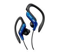 JVC HA-EB75-AN-U Auricolari Sport con Clip Regolabile, Ideali per l'utilizzo in palestra o corsa, Antisudore e Antischizzo (IPX2), Cavo lungo 1,2 m con plug compatibile con iPhone, Blu