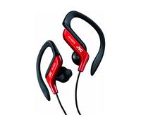 JVC HA-EB75-RN-U Auricolari Sport con Clip Regolabile, Ideali per l'utilizzo in palestra o corsa, Antisudore e Antischizzo (IPX2), Cavo lungo 1,2 m con plug compatibile con iPhone, Rosso