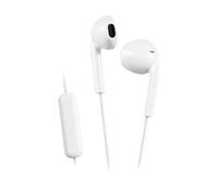 JVC HA-F17M-W-U Cuffie auricolari In-ear, a prova di sudore (IPX2), Microfono e telecomando a un pulsante integrati, cavo di 1m colorato con spinotto sottile, Bianco