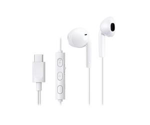 JVC HA-FR17UC-B Auricolari USB-C tipo Bud, il sistema DAC integrato riduce il rumore e migliora la qualità del suono, rendendoli più comodi per ascoltare musica, telelavoro e lezioni online, Bianco
