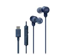 JVC HA-FR29UC-A - Cuffie con cavo USB di tipo C, leggere, comode, audio ad alta risoluzione, microfono e controllo del volume, grado di protezione IPX2, convertitore D/A che riduce al minimo il rumore