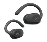JVC HA-NP40T-B, cuffie Nearphones True Wireless Open-Ear con ganci per l'orecchio Pivot Motion, magnete al neodimio da 16 mm, Bluetooth 5.4, 26 ore di riproduzione - Nero