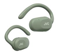 JVC HA-NP40T-G, cuffie Nearphones True Wireless Open-Ear con ganci per l'orecchio Pivot Motion, magnete al neodimio da 16 mm, Bluetooth 5.4, 26 ore di riproduzione - Verde