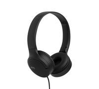 JVC HA-S33UC-B - Cuffie on-ear cablate USB-C leggere e ripiegabili con padiglioni soft, slide switch, telecomando 3 tasti e cavo anti-groviglio; perfette per call - Nero