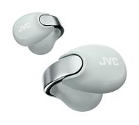 JVC Nearphones HA-NP1T-H, Cuffie in stile Earcuff con archetto lucido, vestibilità comoda, connessione multipoint, Bluetooth 5.3, autonomia di 24 ore, compatibili con app - Grigio Ghiaccio