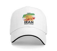 JVCEZRMLQ Classico Personalizzato Make Greatest Again l'Iran Cappello da Baseball per Donne Uomini Emblema Iraniano Regolabile Cappello Lion Dad Cappello Summer Sun Hat