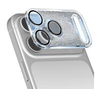 Jvchengxi Pellicola Protezione Fotocamera per iPhone 17 Pro 6.3 ",Effetto di Sabbia Fluida 9H Vetro Temperato (Argento, iPhone 17 Pro)