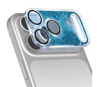 Jvchengxi Pellicola Protezione Fotocamera per iPhone 17 Pro 6.3 ",Effetto di Sabbia Fluida 9H Vetro Temperato (Blu, iPhone 17 Pro Max)