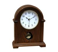 JVD Orologio a pendolo in legno da tavolo o da camino con movimento al quarzo suoneria Wenstminster