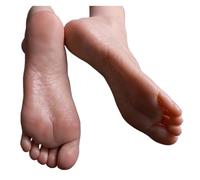 JVDDI Moo di Piede in Silicone Piedini in Gomma Umana Simulati Femminili for la ripresa di Oggetti di Scena Calze mediche Foot Fetish Nail Art ZH36A(Heatable Toes Bone,One Pair)