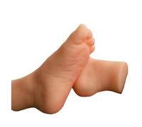 JVDDI Pieno Silicone Lunghezza 15 cm Simulazione Bambini Bambino Piede Moo Scarpe Reale Agopuntura Medica Pittura Puntelli TPE H20(1 Pair Foot)
