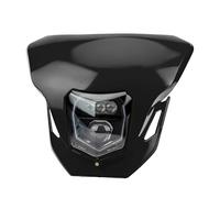 Jvdoipgd Faro Moto Per CRF 125 250 450L 450RL Per CR Per XR Motocross Faro Moto LED E24 Per Supermoto Fascio Abbagliante/anabbagliante Luce Diurna Cross(Nero)