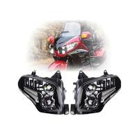 Jvdoipgd Faro Moto Per Goldwing GL1800 Per GL 1800 2002-2017 Faro Anteriore Per Moto E Fendinebbia A LED Per Moto Luce Di Guida Ausiliaria Fari A LED DRL(Black Headlight)