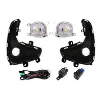 Jvdoipgd Fendinebbia Fendinebbia A LED Per Toyota Per Yaris Per Vios 2020 2021 2022 Copertura Paraurti Anteriore Indicatori Direzione Cornice Nera Faretti(White Fog Set)