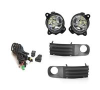 Jvdoipgd Fendinebbia Fendinebbia Per VW Per Transporter Per T5 Per Multivan Per Caravelle 2003-2010 Kit Cablaggio Interruttore Griglia Coprilampada Nero A LED Faretti(1 set LED)