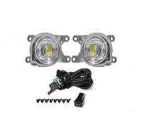 Jvdoipgd Fendinebbia Per Toyota Per Corolla 19 20 21 Per Levin 19-20 Kit Luci Diurne A LED DRL Fendinebbia Paraurti Anteriore Indicatore Direzione Finiture Cromate Faretti(White Fog Lamp)