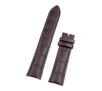 JVEIWAD Accessori universali 20 mm 21 mm 22 mm cinturino in morbida pelle di vacchetta compatibile con Longines Jaeger-LeCoultre cinturino nero verde orologio(Brown,20MM_BLACK-BUTTERFLY BUCK)