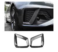 JVEIWAD Car Styling Paraurti Anteriore Lampada della Nebbia Decorazione Cornice di Copertura Trim Compatibile con Audi A4 B9 2020 2021 Automobile Accessori Esterni(Carbon Fiber Color)