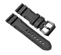 JVEIWAD Cinturini for orologi in silicone nero, blu, verde e arancione, da uomo, 22 mm 24, compatibili con Panerai 111 441 386 Sport Soft Strap, strumenti gratuiti(Black Black,24mm)