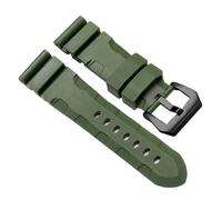 JVEIWAD Cinturini for orologi in silicone nero, blu, verde e arancione, da uomo, 22 mm 24, compatibili con Panerai 111 441 386 Sport Soft Strap, strumenti gratuiti(Green Black,22mm)