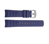 JVEIWAD Cinturino compatibile con Mido Multifort TV M049.526 in gomma impermeabile da 22 mm Interfaccia curva Accessori for orologi in silicone(Blue-silver)