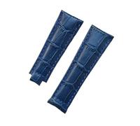 JVEIWAD Cinturino compatibile con Rolex SUBMARINER Yacht-Master DAYTONA GMT in pelle di coccodrillo da uomo, accessori for orologi, 20 mm(Blue-no buckle)
