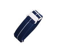 JVEIWAD Cinturino elastico for orologio da polso da uomo in nylon da 20 mm e 22 mm, con paracadute delle truppe francesi degli anni '60(Navy Blue-White Line,22mm)