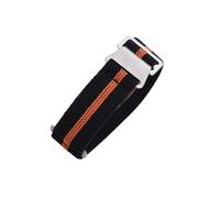 JVEIWAD Cinturino elastico for orologio da polso da uomo in nylon da 20 mm e 22 mm, con paracadute delle truppe francesi degli anni '60(Black Orange,20mm)