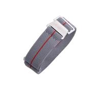 JVEIWAD Cinturino elastico for orologio da polso da uomo in nylon da 20 mm e 22 mm, con paracadute delle truppe francesi degli anni '60(Grey-Red Line,22mm)