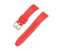 JVEIWAD Cinturino For Orologio FKM Vulcanizzato 18-20 Mm 22 Mm 24 Mm Cinturini For Orologi In Fluorogomma A Sgancio Rapido For Uomo Accessori For Orologi Subacquei(Red gold,24mm)