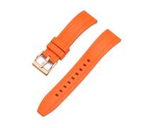 JVEIWAD Cinturino For Orologio FKM Vulcanizzato 18-20 Mm 22 Mm 24 Mm Cinturini For Orologi In Fluorogomma A Sgancio Rapido For Uomo Accessori For Orologi Subacquei(Orange gold,24mm)