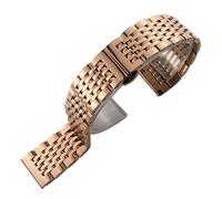 JVEIWAD Cinturino for orologio in acciaio inossidabile 316L da 18 mm, 19, 20, 21, 22, compatibile con Tissot, SEIKO SKX 5, Certina, braccialetti in argento e oro rosa(Rosegold,21mm)