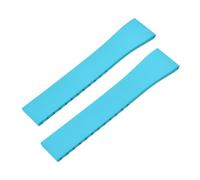 JVEIWAD Cinturino for orologio in gomma FKM CTS da 16 mm, 18 mm, 19 mm, 20 mm, 21 mm, 22 mm, fibbia nera a sgancio rapido, tagliabile su misura, resistente al sudore(SkyBlue No Buckle,19mmx16mm)